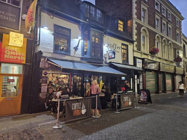 Live music at Coffee Aroma, Guildhall Street, Lincoln, England